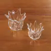 Portavelas de Cristal Flor de Nueve Puntas, Portavelas de Cristal Tulipán, Adornos para Decoración del Hogar, Pantalla, Accesorios de Iluminación al por Mayor