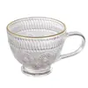 Suministro Listo Vaso de Vidrio con Mango de Girasol Taza de Té Taza de Agua Vaso para Jugo Leche Taza de Desayuno