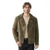Chaqueta de Cuero Retro Europea y Americana Transfronteriza Moda Tendencia Abrigo Otoño e Invierno Chaqueta Casual Nueva Ropa para Hombre
