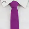 Nova Moda Cor Sólida Camurça Gravata Noivo Couro Gravata Masculina Cor Sólida Couro Macio Veludo Cotelê Gravata