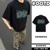 Camiseta de Algodão Puro com Gola Redonda e Manga Curta para Verão, Nova Marca Americana de Moda, Camiseta Básica Soltinha para Homens e Mulheres, Estilo Casal