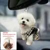 Llavero Colgante de Perro Blanco Cuadros Acrílico Plano 2D Nuevo Producto Transfronterizo