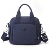 Bolsa de Mão de Grande Capacidade Feminina Casual Moda Tecido de Nylon Bolsa de Ombro Transversal Leve Multicamadas Lona Impermeável Bolsa Feminina
