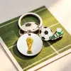 Colgante Trofeo de Fútbol Copa del Mundo 2026 con Juego de Balones Pequeños Llavero de Acero Inoxidable Regalo Souvenir