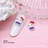 Arte de Uñas Hello Kitty Dibujos Animados Joyería Estéreo Ciber Celebridad Mixto Resina Jalea Hielo Lindo Usar Calcomanía de Uñas Decoración