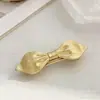 Grampo de Cabelo com Design Dourado e Mola para Mulheres, Grampo de Cabelo Elegante e da Moda de Alta Qualidade, Presilha Lateral para Prender Fios Soltos
