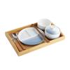 Prato Dividido de Cerâmica Estilo Japonês para Perda de Peso, Louça para Porção Única, Conjunto de Pratos para Café da Manhã, Refeição Pós-Parto, Prato Dividido para Controle de Porções