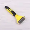 Pente para animais de estimação personalizado, pente de dupla face para desembaraçar nós, faca de aço inoxidável para abrir nós, rastelo para remover pelos soltos, suprimentos para remoção de pelos de cachorro e gato