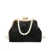 Textura Retro 2026 Nueva Moda Cierre de Candado Bolso con Forma de Concha Bolso de Hombro Único para Mujer Bolso de Mano Casual Bolso Cruzado con Cadena