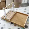 Estante para tazas estilo chino, estante de almacenamiento para tazas, estante colgante para tazas de vidrio, estante para tazas de té boca abajo, estante para vasos de agua de sala de estar