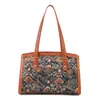 Producto Nuevo de Comercio Exterior 2026: Bolsa Boston Grande de Gran Capacidad para Madres de Mediana Edad, Bolso de Hombro/Axila Bordado a Mano para Mujer