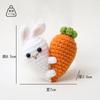 Pintinho fofo sapo acabamento desenho animado boneca tecida à mão pingente bolsa joia pequena rato de tricô