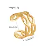 Diseño de Nicho Europeo y Americano Estilo Frío Dorado Retro Acero de Titanio Hueco Fila Única Múltiples Formas Apertura Anillo Ajustable