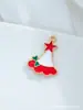 Aleación de Navidad Accesorios de Goteo de Aceite Colgante DIY Colgante Hecho a Mano Árbol de Navidad Dibujos Animados Papá Noel Reno