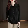 Top de punto falso de dos piezas para mujer, nuevo estilo primavera y otoño 2026, suéter patchwork de talla grande, camisa de manga larga para madres de mediana edad