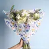 Papel Copiador Floral Colorido Wx274 17g Papel de Embrulho à Prova de Umidade para Doces de Presente Papel Decorativo de Pera com Flores Azuis Pequenas
