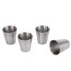 Suministro de copa de vino portátil para exteriores de acero inoxidable engrosado de 1 oz con juego de vasos con cremallera