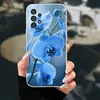 Funda adecuada para teléfono Samsung S25Ultra Cubierta protectora A16 S24 funda suave floral azul elegante de TPU S26PLUS