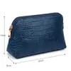 Bolsa de Maquillaje Pu con Patrón de Cocodrilo de Lujo Ligero Transfronteriza, Bolso de Mano Grande para Mujer, Bolsa de Almacenamiento de Artículos de Tocador y Maquillaje para Viaje de Hombre