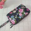 Clutch Feminina Tecido Oxford Três Camadas Carteira Longa Bolsa de Mão Feminina Grande Capacidade Porta-Chaves Porta-Moedas Casual Bolsa para Celular