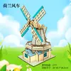Puzzle Estéreo 3D de Madeira DIY Artesanal Parque de Diversões Carrossel Roda Gigante Balão de Ar Quente Modelo de Montagem Brinquedo