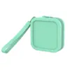 Monedero de Silicona con Cremallera Bolsa Cuadrada Pequeña Bolsa Portátil para Maquillaje Bolsa Multifuncional de Silicona para Guardar Lápices Labiales Anti-Caídas