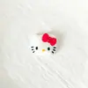 Lindo Accesorio de Joyería de Gato con Lazo Imán para Refrigerador Funda para Teléfono Móvil Llavero Flor de Pegamento Crema Material DIY Venta al por Mayor