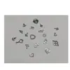 Colgante de Candado Corazón con Ojal Hueco de Acero Inoxidable Moda Japonesa y Coreana Collar de Acero de Titanio Aretes Accesorios para Joyería DIY