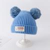 Dropshipping Chapéu de Bebê Outono e Inverno Masculino e Feminino Coreano Lã de Bebê Quente Proteção de Orelha Chapéu de Tricô Recém-nascido Criança Pequena