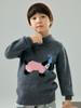 Suéter 100% Lana Infantil Cuello Alto Medio Espesado Dibujo Animado Cachorro Suéter Tops para Niños y Niñas Suéter Cálido de Lana