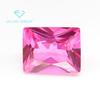 5A retangular ângulo reto flor do carro 3 # rosa corindo pedra nua sintética pontiaguda fundo retangular 3 rosa corindo gema