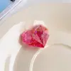 Chen Ming Acrílico Transparente Colorido Contas Soltas Losango Furo Traseiro Coração Feito à Mão DIY Corda de Cabelo para Menina Acessórios de Joia
