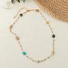 Collar de Piedras Naturales Mixtas Coloridas Vintage Hecho a Mano con Cuentas Estilo Bosque Femenino Cadena de Clavícula en Capas para Mujer