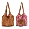 Bolso de Lona de Doble Cara con Estampado de Leopardo Mismo Estilo que una Bloguera Coreana Bolso de Hombro Grande para Mujer Bolso de Compras Bolso Tote de Mano