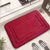 Alfombrilla de Piso para Baño de Color Sólido Simple Transfronteriza, Felpudo Antideslizante Resistente a Manchas para Entrada de Baño, Alfombrilla de Piso Absorbente de Terciopelo de Coral para el Hogar