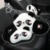 El reposacabezas y soporte lumbar para coche Blue Rain, con un lindo diseño de panda, proporciona un soporte cómodo para el cuello y la espalda, y es adecuado para todas las estaciones.