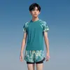 Traje de baño para niños, estudiantes de secundaria, adolescentes, niños grandes, niños con sobrepeso, bañador para adultos, traje de baño profesional para entrenamiento de examen de ingreso a la escuela secundaria