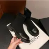 Botas de Manga Elástica para Mujer 2025 Otoño e Invierno Nuevas Botas Cortas Versátiles Ajustadas Estilo Británico Retro Tacón Grueso Botas Ajustadas