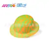Directo de fábrica sombrero de PVC fiesta navideña baile de máscaras impresión fluorescente sombrero redondo personalización de patrón de impresión