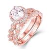 Novo Conjunto Criativo de Anéis para Mulheres, Anel Torcido, Banhado a Cobre com Ouro Rosa, Joia de Anel da Moda para Mulheres