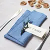Algodón Slub Transfronterizo Borde Cerrado Tela para Servilletas Boca Tela Fiesta Festiva Tela para Boca Gourmet Decoración de Mesa Venta Caliente Fabricantes