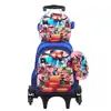 Nueva Lindo Carrito Escolar para Estudiantes de Primaria Grados 3~6 Set de Tres Piezas de Dibujos Animados Mochila Escolar de Dos Ruedas Seis Ruedas para Niños Lista para la Venta