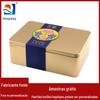 Comida quadrada Candy iron box biscuit candy caixa de embalagem universal caixa de metal armazenamento flip lata caixa de flandres atacado