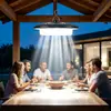 Lámpara colgante desmontable alimentada por energía solar con sensor de movimiento para uso interior y exterior, adecuada para patios y tiendas de campaña de camping, lámpara colgante con sensor uno a dos