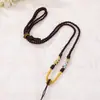Lanyard com nó de flor de pêssego trançado feito à mão estilo chinês Peças de acessório DIY Cordão de colar Cordão para chaveiro Fabricante atacado