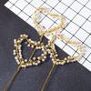 Nova Varinha Mágica Árvore do Amor Cartão de Bolo de Aniversário Artesanal com Coração Dourado Pérola Cartão Plug-in para Assar
