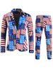 2025 Exportación Transfronteriza Nueva Talla Europea Moda Masculina Impresión Digital 3D Traje Casual Conjunto de Dos Piezas Traje y Pantalones