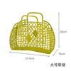 Cesta de Almacenamiento Plegable Portátil de Estilo Nórdico con Diseño Hueco para Compras, Salidas, Supermercado, Verduras Grandes, Azul, Plegable, Canasta de Baño, Cesta de Almacenamiento