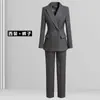 Terno Profissional para Mulheres na Primavera e Outono, Elegante de Alto Padrão, Joalheria para o Trabalho Advogado Entrevista Roupas Formais de Trabalho