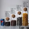 Botella de Vidrio Tapón de Bola Redonda Lata Sellada Caja de Almacenamiento de Granos de Café Tarro de Almacenamiento de Cereales para Cocina Tarro de Té Creativo de Corcho
